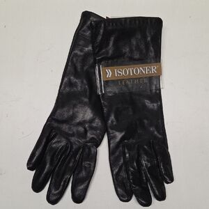 Isotoner Black Leather Gloves